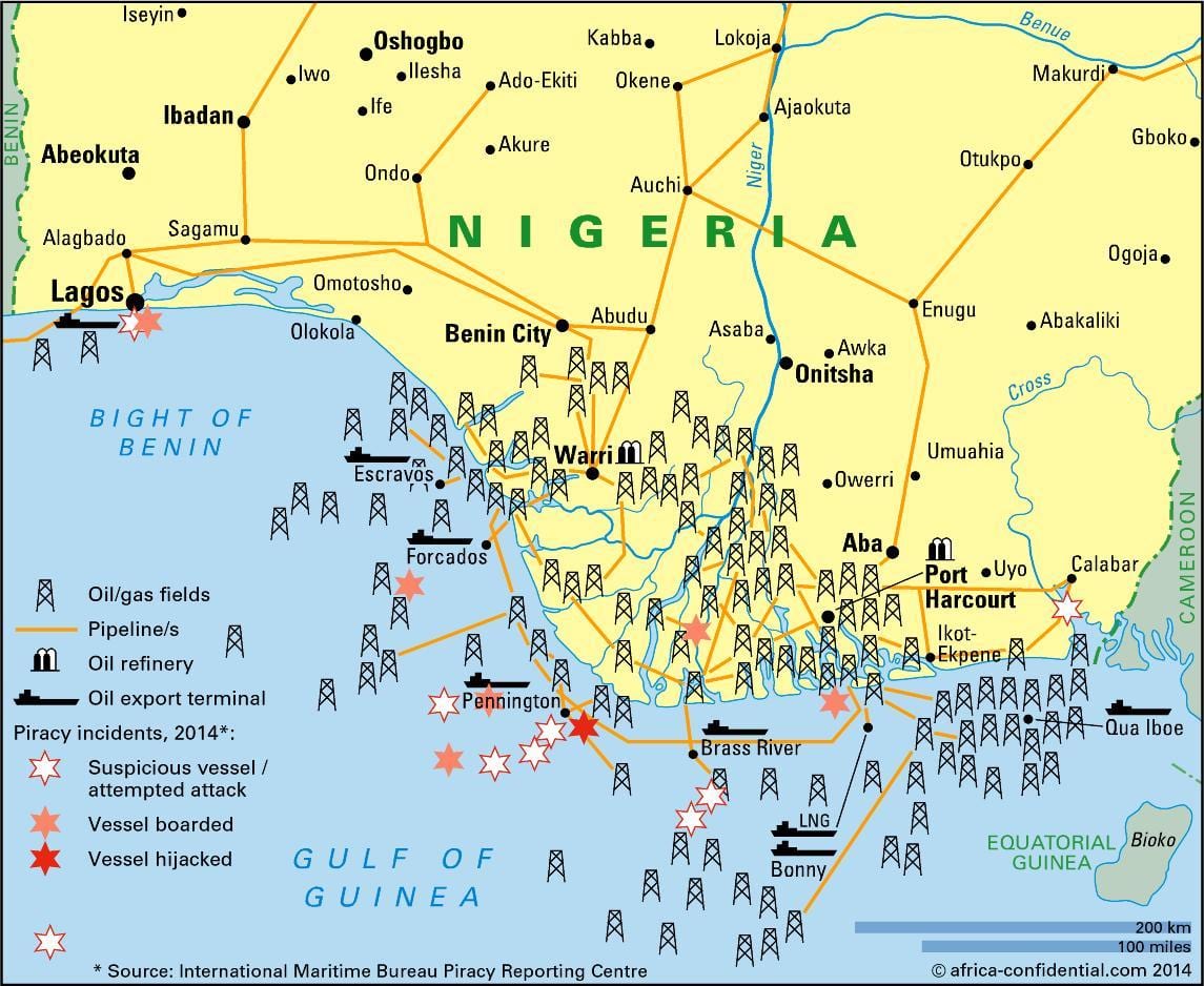 công nghiệp bản đồ của nigeria