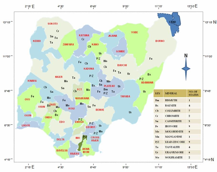 nigeria nguyên bản đồ