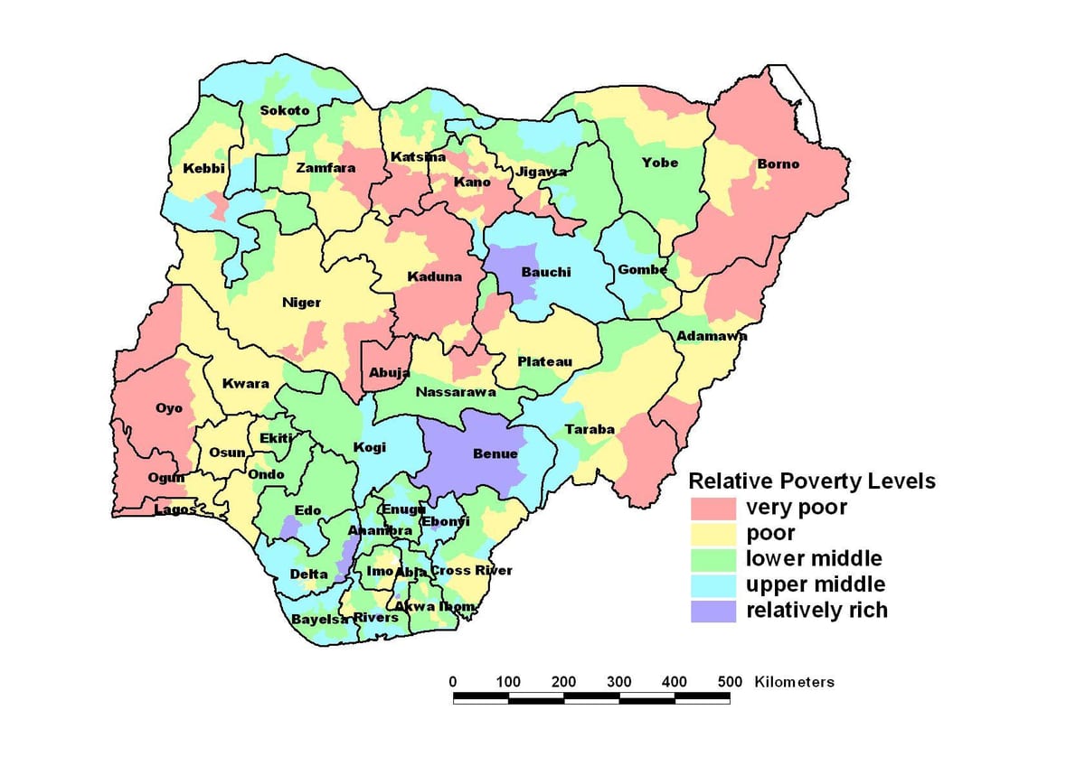 Bản đồ của kinh tế nigeria