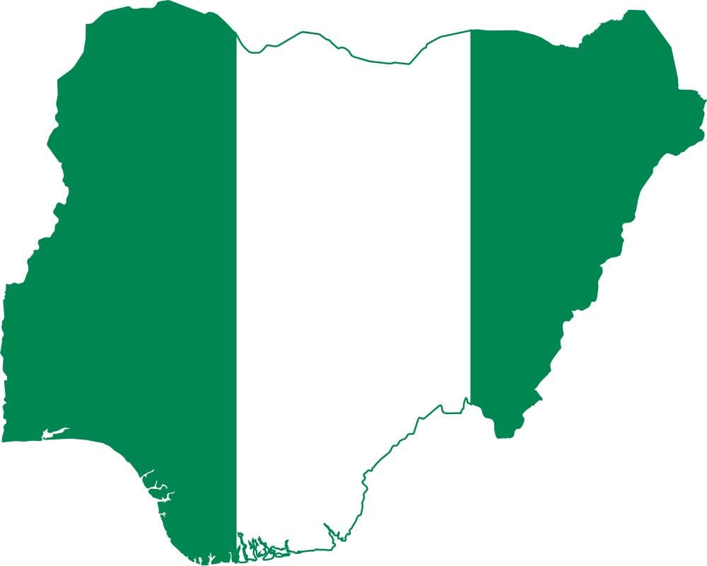 Bản đồ của nigeria png