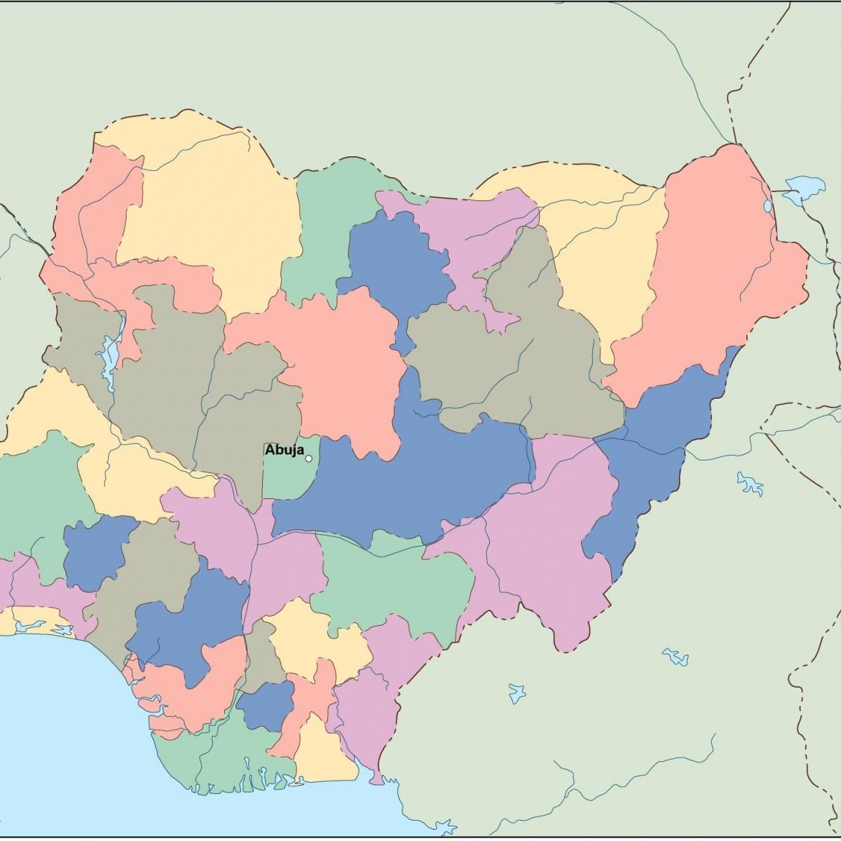 Bản đồ của nigeria véc tơ