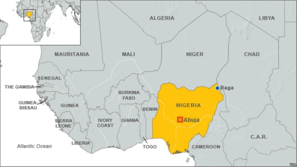 Bản đồ của nigeria biên giới