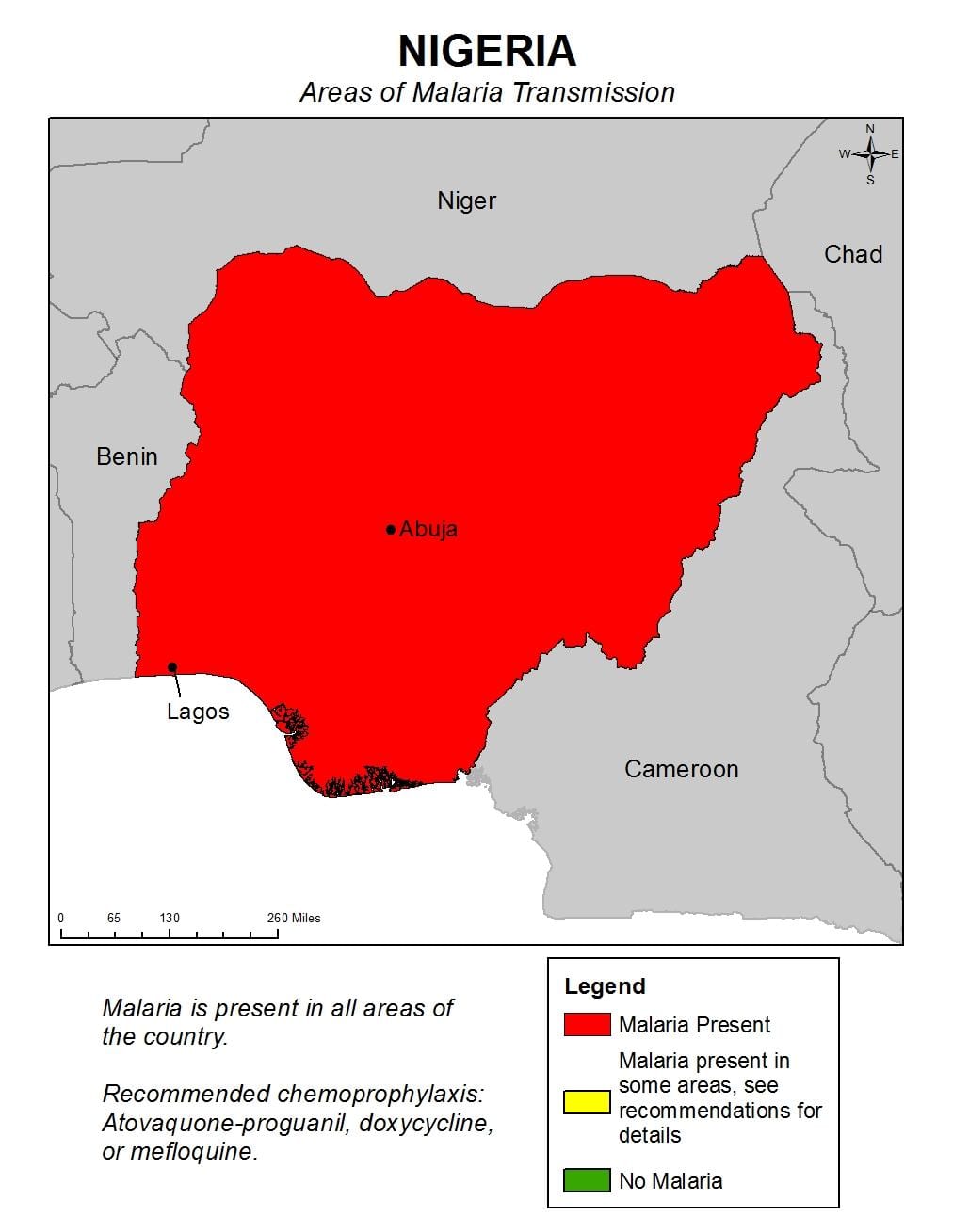 Bản đồ của nigeria sốt rét