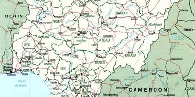 Ở nigeria bản đồ châu phi