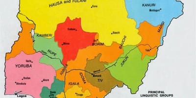Bản đồ của bộ lạc nigeria