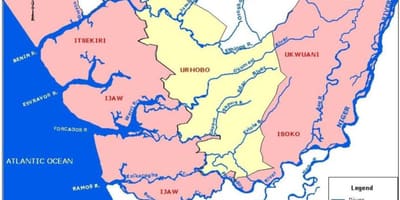 Bản đồ của nigeria đang ở con sông lớn