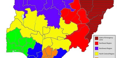 Bản đồ của nigeria đang hiển thị tất cả các kỳ
