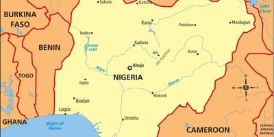 Bản đồ của nigeria đang ở sông giê và benue