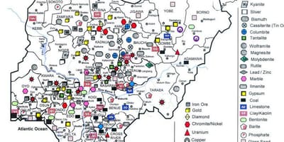 Khoáng bản đồ của nigeria