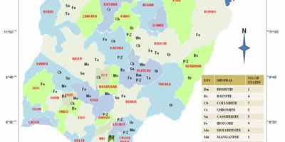Nigeria nguyên bản đồ