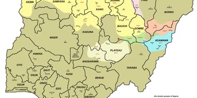 Bản đồ của nigeria đang ở 36 kỳ và thủ đô của họ