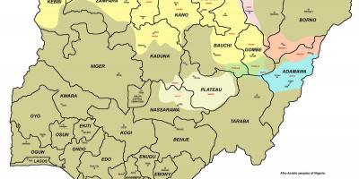 Bản đồ của nigeria với 36 kỳ