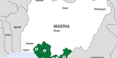 Bản đồ của giê delta bản đồ ở nigeria