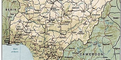 Địa lý bản đồ của nigeria