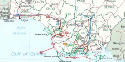 Bản đồ của đường ống nigeria 
