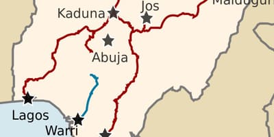 Bản đồ của nigeria đang ở tuyến đường sắt