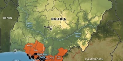 Bản đồ của nigeria dầu