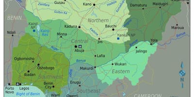 Nigeria khu vực bản đồ