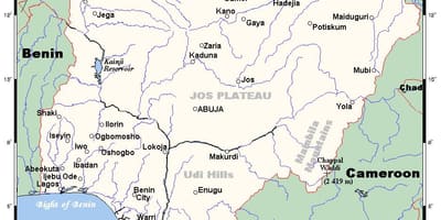 Con sông ở nigeria bản đồ