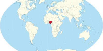 Bản đồ thế giới đang ở nigeria