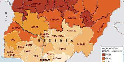 Bản đồ của nigeria tôn giáo