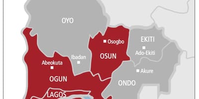 West nigeria bản đồ